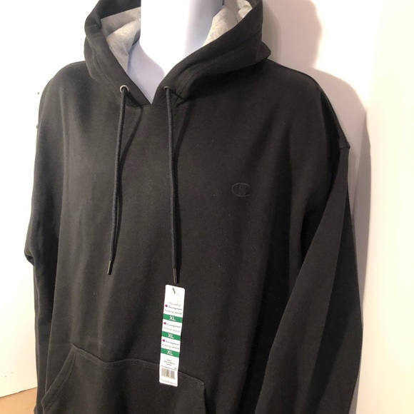 Champion Pullover Fleece Hoodie Black size X Large - Picture 6 of 11